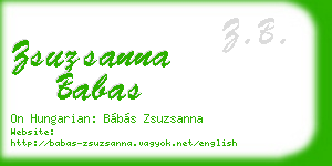 zsuzsanna babas business card